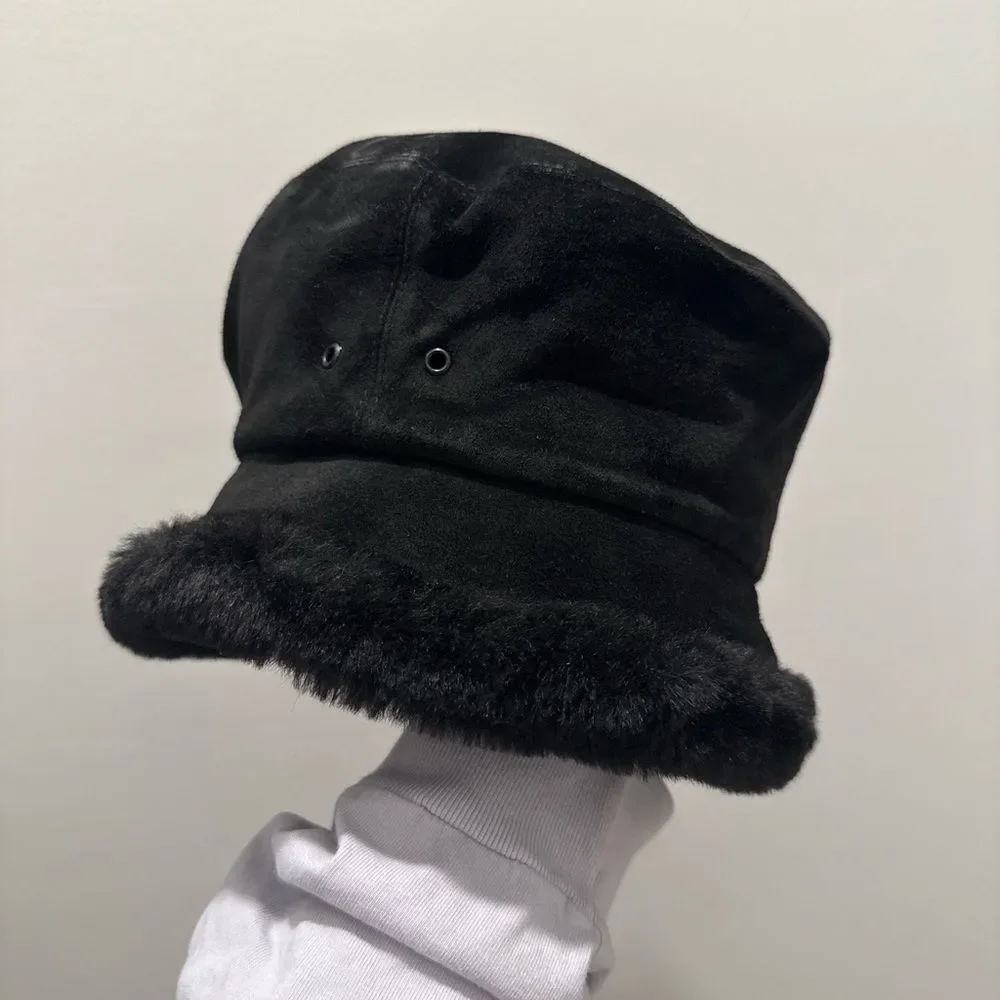 Eric Javits Black Faux Fur Bucket Hat - Picture 3 of 6